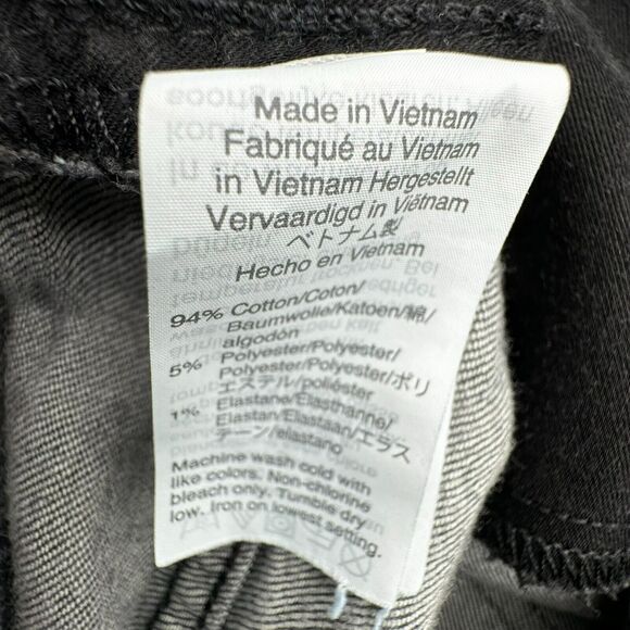 MADEWELL | Size 35 Perfect Vintage Crop Jeans Stretch Denim Pants Gray Black - Picture 9 of 13